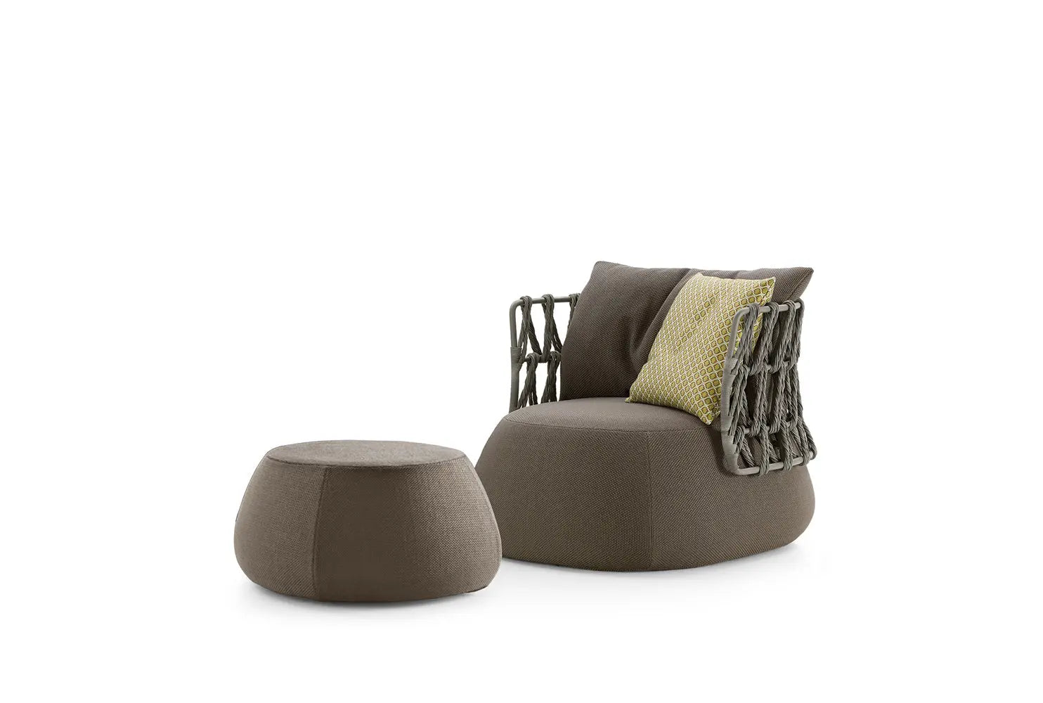 Fat-Sofa Outdoor - Floor Model - Armchair with low back 95cm (FA91B) (Sag Harbor, NY) - JANGEORGe Interiors & Furniture