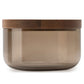 VVD Pottery - Glass 15x7cm with 2cm Walnut Lid (1572) - JANGEORGe Interiors & Furniture