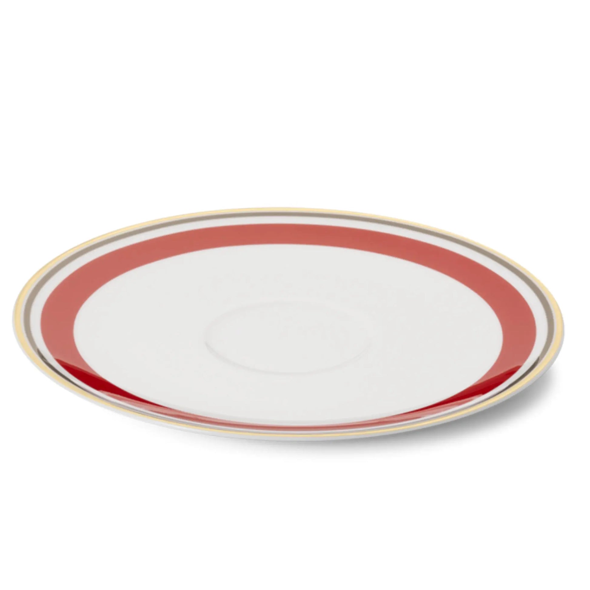 Capri - Coffee Saucer Red/Anthracite 6.2 in | 16cm - JANGEORGe Interiors & Furniture