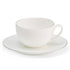 Platin Line - Set - Cafe Au Lait Cup 10.8 fl oz | 0.32L & Saucer | Dibbern | JANGEORGe Interiors & Furniture