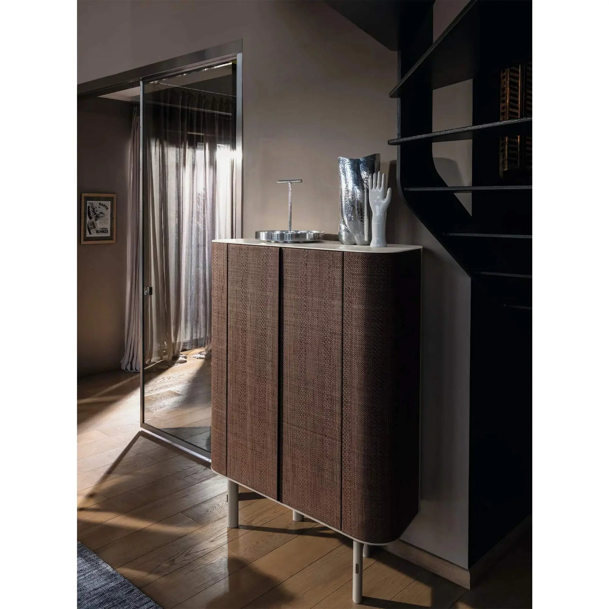 Gervasoni Daen 85 highboard in bedroom. Brown Cupboards USA.