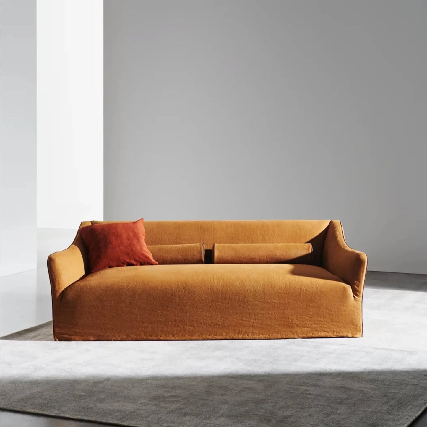 Gervasoni Saia 12 Sofa. Orange Couch | JANGEORGe Interiors & Furniture USA