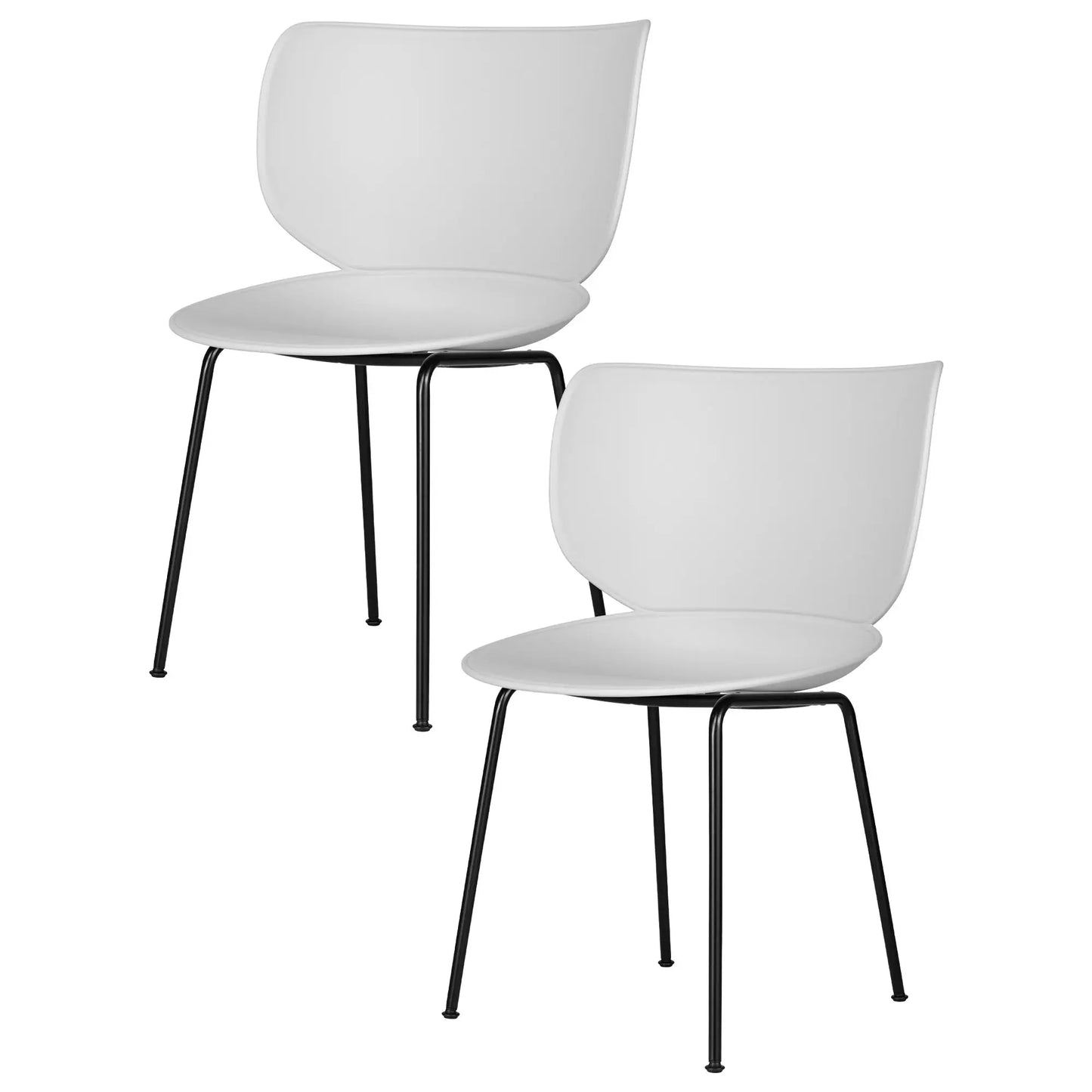 Hana Chair Set of 2 - Un-Upholstered (Non-Stackable Black Legs) - JANGEORGe Interiors & Furniture