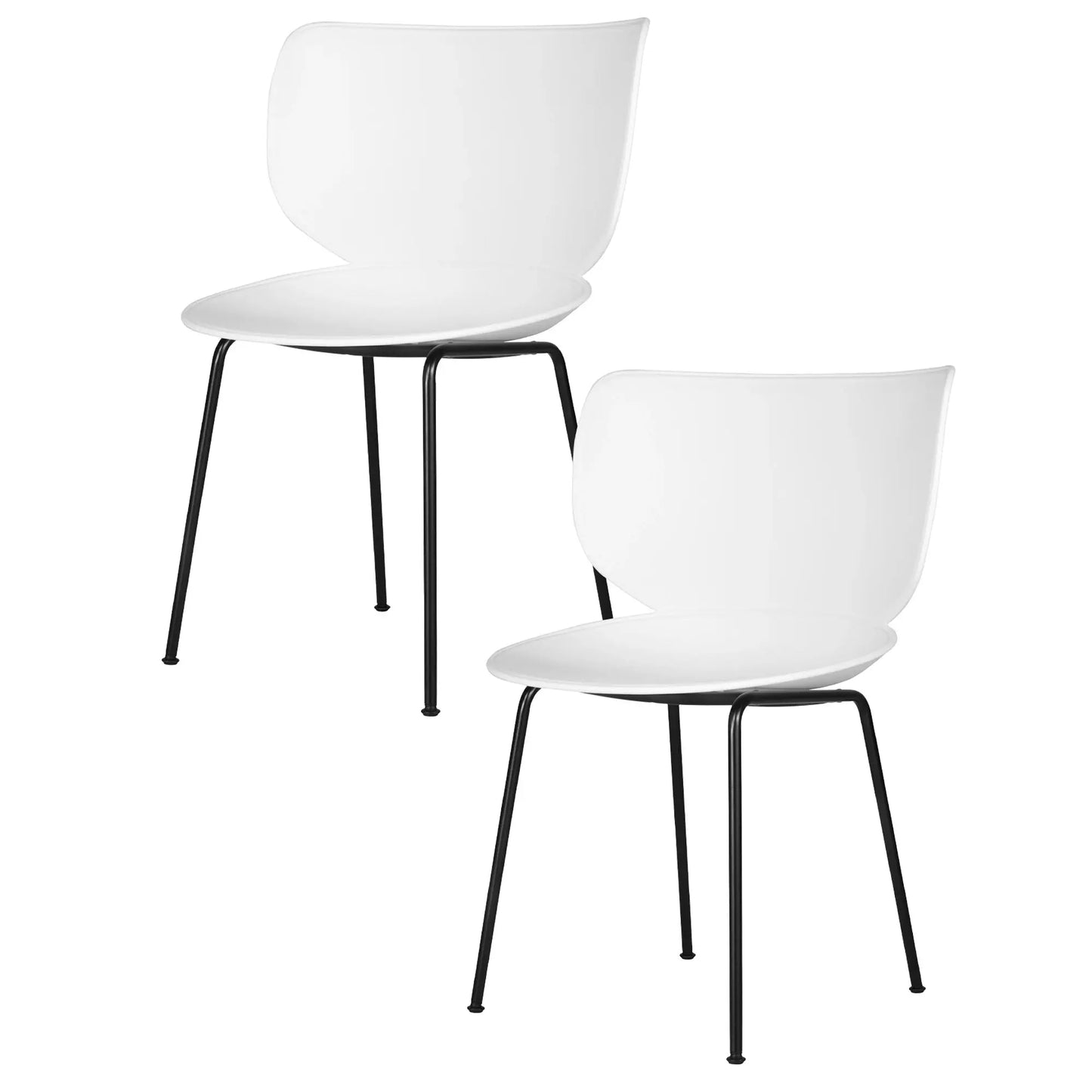 Hana Chair Set of 4 - Un-Upholstered (Non-Stackable Black Legs) - JANGEORGe Interiors & Furniture