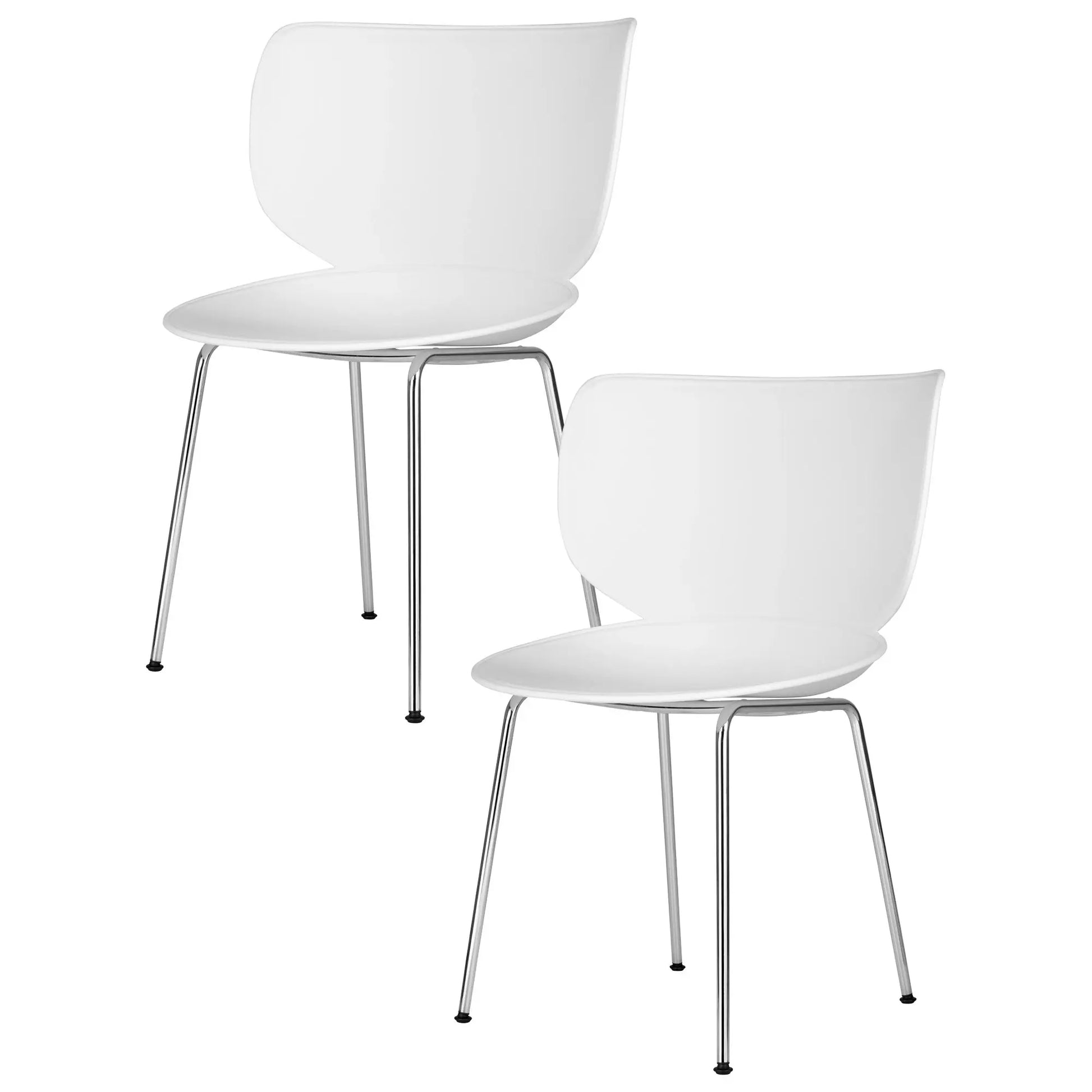 Hana Chair Set of 4 - Un-Upholstered (Stackable Chrome Legs) - JANGEORGe Interiors & Furniture