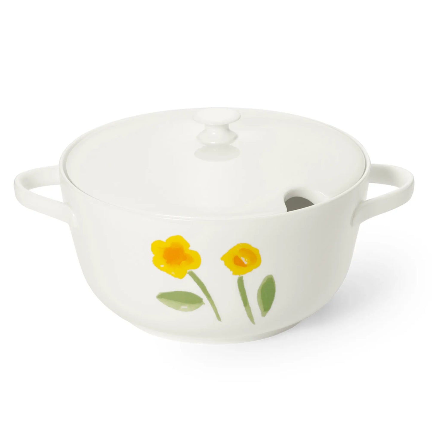 Impression (Yellow Flower) - Vegetable Dish With Lid 67.6 FL OZ | 2L | Dibbern | JANGEORGe Interiors & Furniture