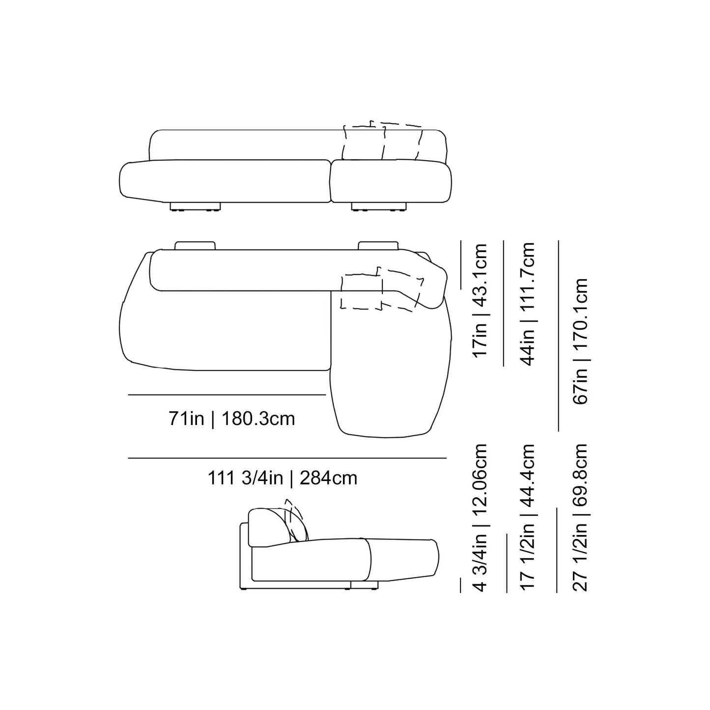 Gogan Sofa Composition (CA1) (FLOOR MODEL SAG HABOR) - JANGEORGe Interiors & Furniture