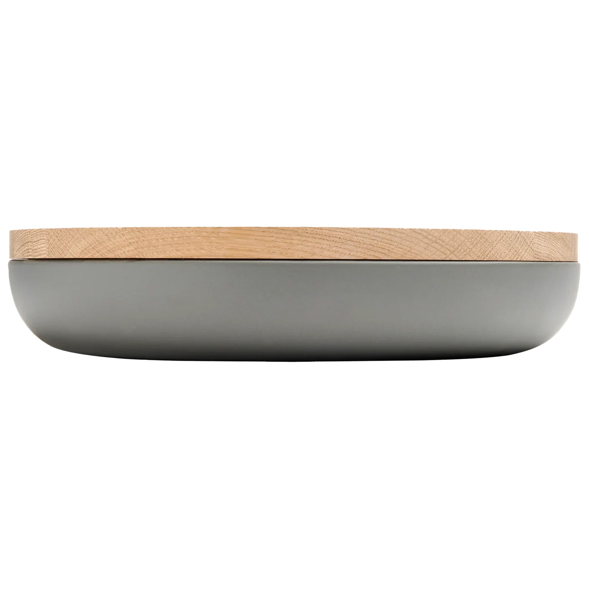 VVD Pottery - Ceramic 30x5cm with 2cm Oak Lid (3052) | When Objects Work | JANGEORGe Interiors & Furniture