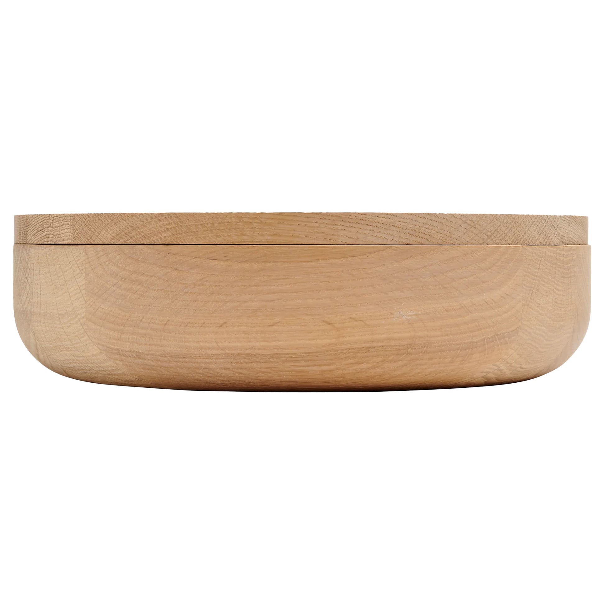 VVD Pottery - Ceramic 30x5cm with 2cm Oak Lid (3052) | When Objects Work | JANGEORGe Interiors & Furniture