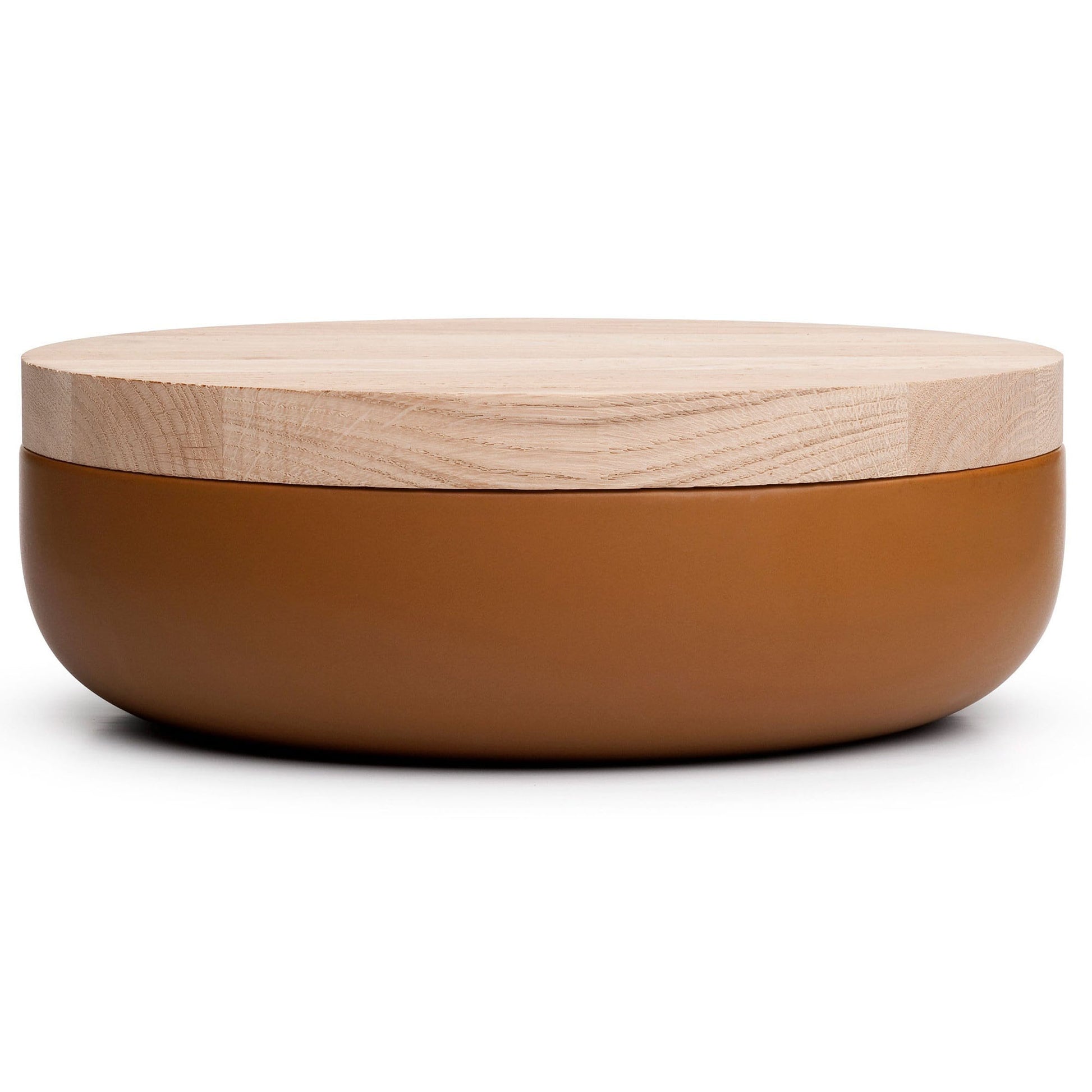 VVD Pottery - Ceramic 30x7cm with 2cm Oak Lid (3072) | When Objects Work | JANGEORGe Interiors & Furniture