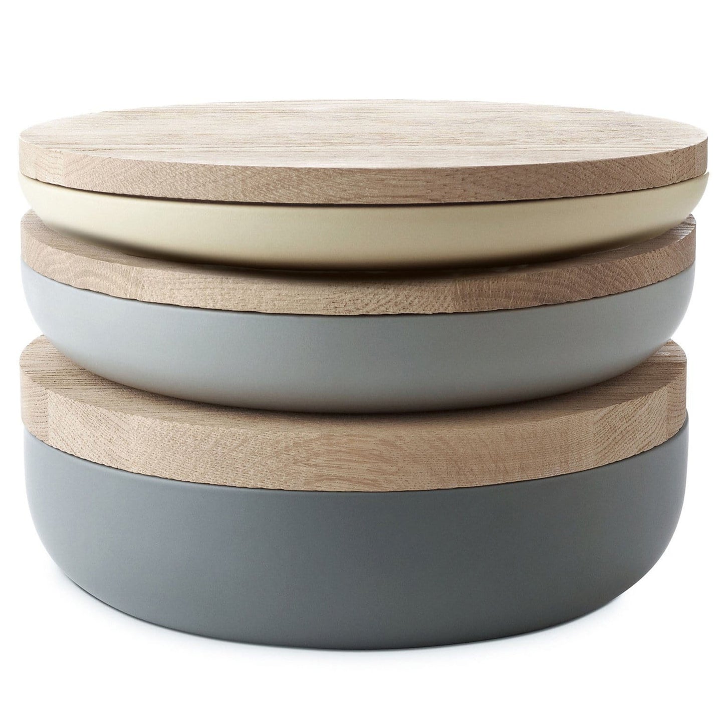 VVD Pottery - Ceramic 30x7cm with 3cm Oak Lid (3073) | When Objects Work | JANGEORGe Interiors & Furniture