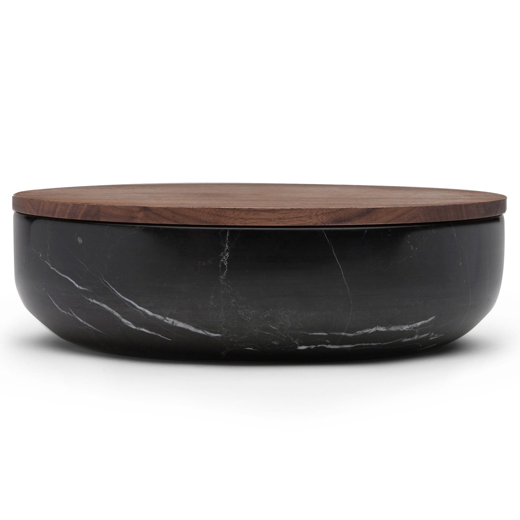 VVD Pottery - Natural Stone 30x7cm with 1cm Walnut Lid (3071) - JANGEORGe Interiors & Furniture