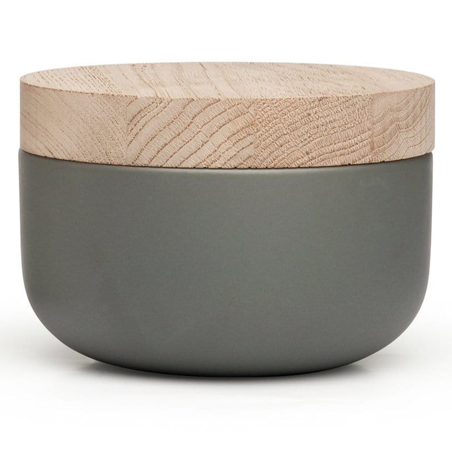 VVD Pottery - Ceramic 15x7cm with 3cm Oak Lid (1573) - JANGEORGe Interiors & Furniture