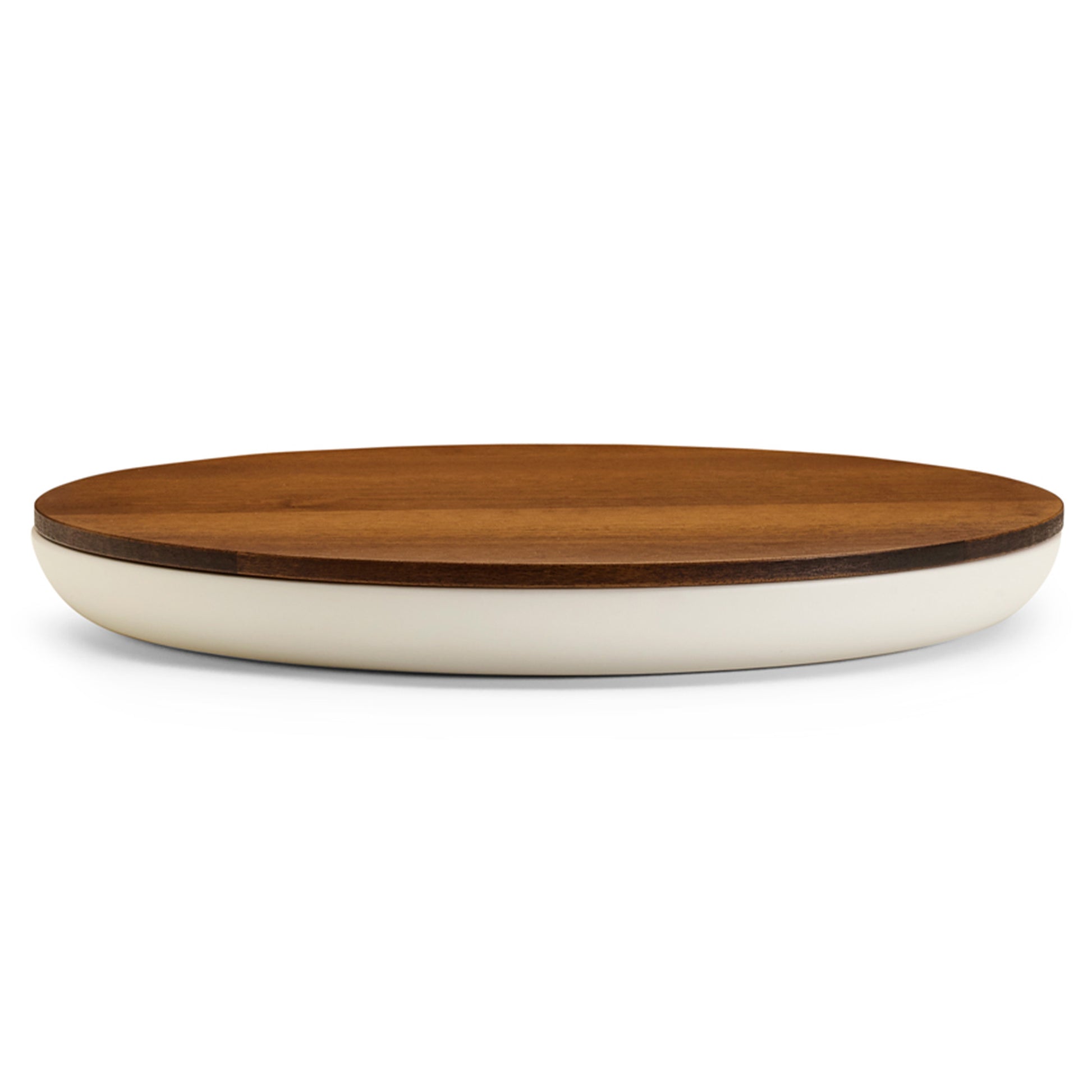 VVD Pottery - Ceramic 30x2cm with 1cm Walnut Lid (3021) - JANGEORGe Interiors & Furniture