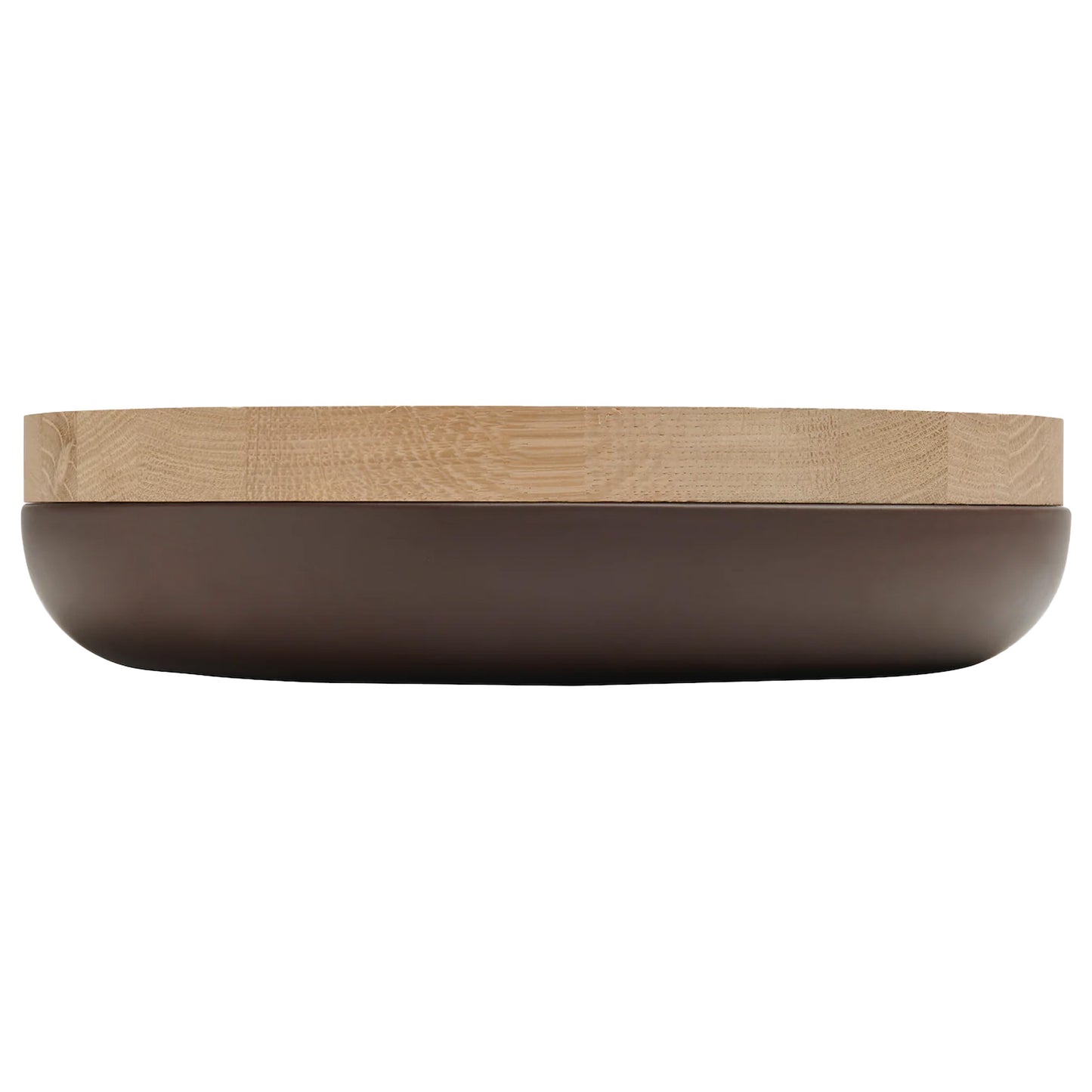 VVD Pottery - Ceramic 30x5cm with 3cm Oak Lid (3053) | When Objects Work | JANGEORGe Interiors & Furniture