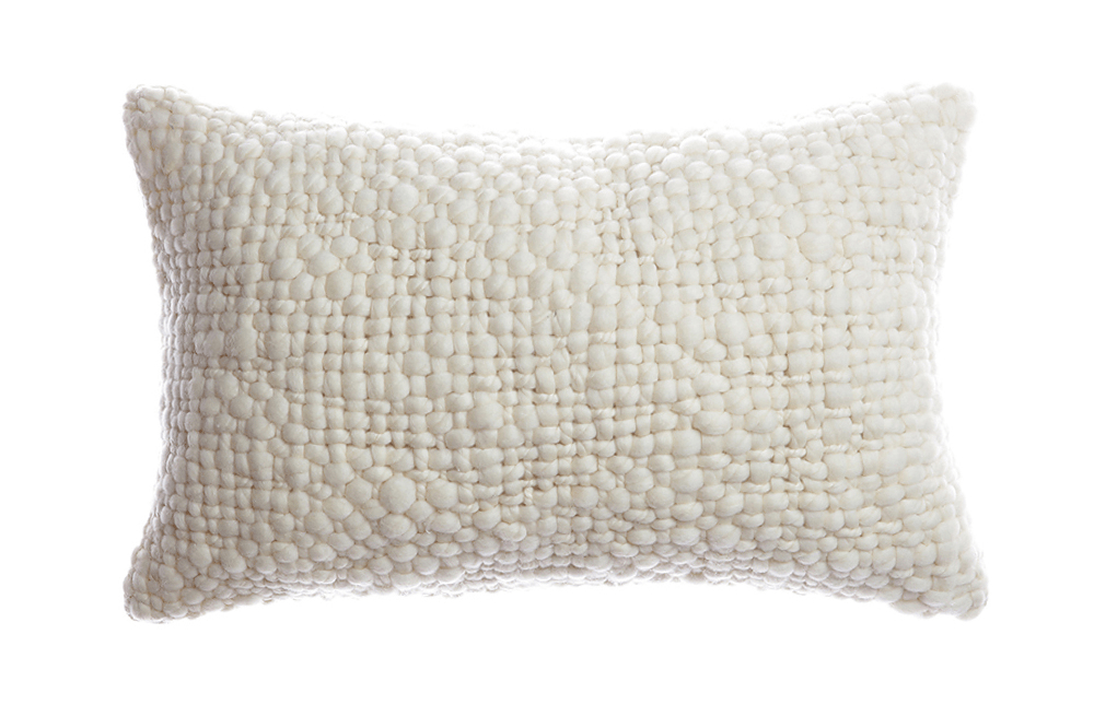 Alma - Chunky Wool Lumbar Pillow | Homelosophy | JANGEORGe Interior Design