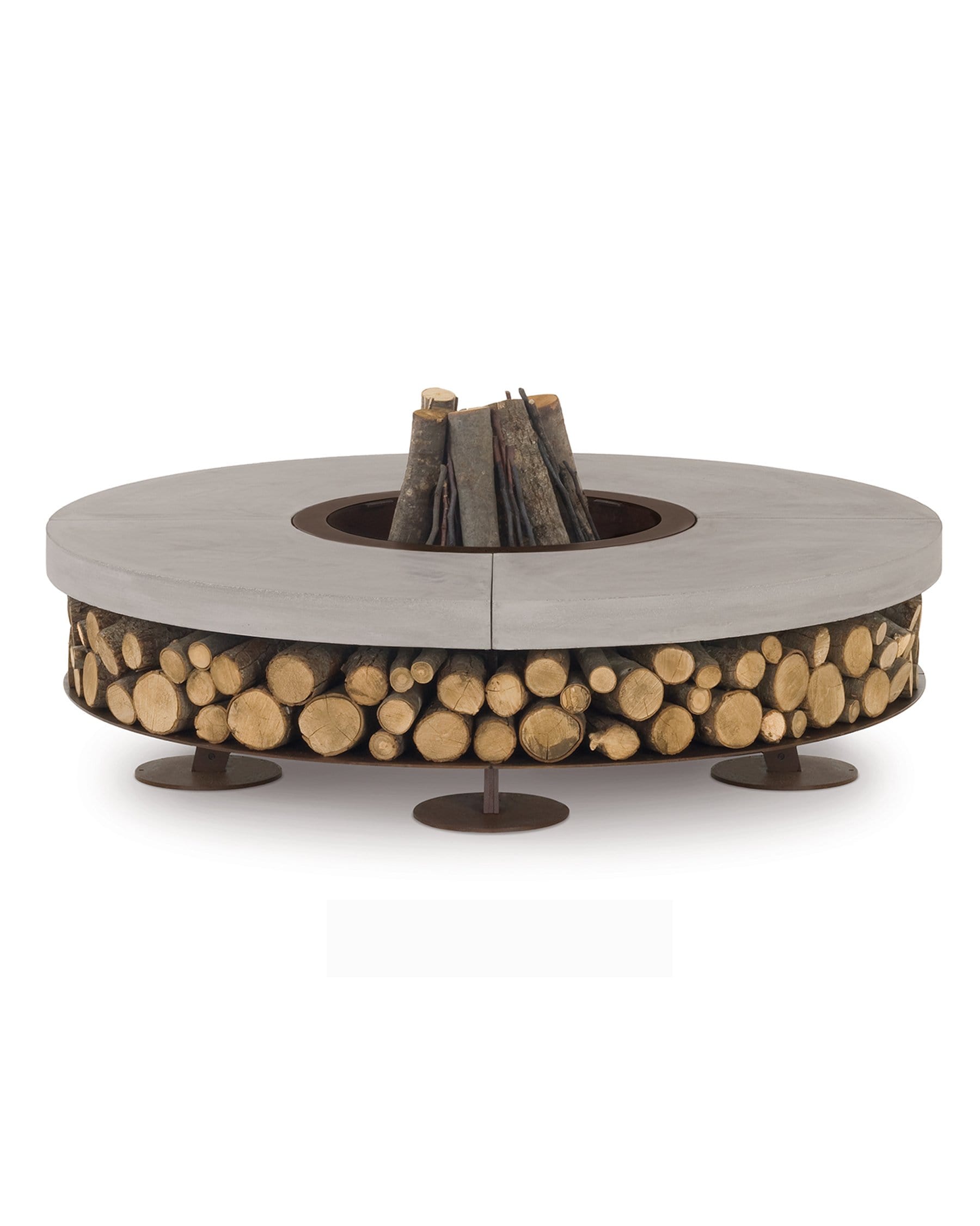 Ercole Outdoor Wood-Burning Fire Pit, Concrete | AK47 DesignArt | JANGEORGe Interior Design