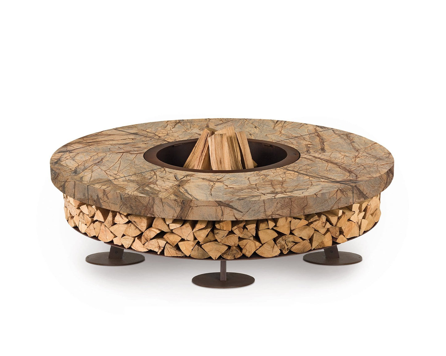 Ercole Outdoor Wood-Burning Fire Pit, Marble | AK47 DesignArt | JANGEORGe Interior Design