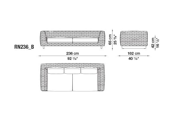 Ray Outdoor Natural Sofa | B&B Italia | JANGEORGe Interior Design