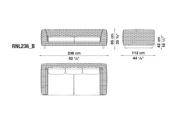 Ray Outdoor Natural Sofa | B&B Italia | JANGEORGe Interior Design