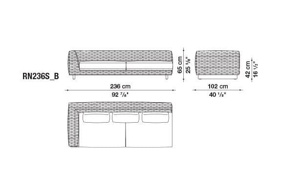 Ray Outdoor Natural Sofa | B&B Italia | JANGEORGe Interior Design