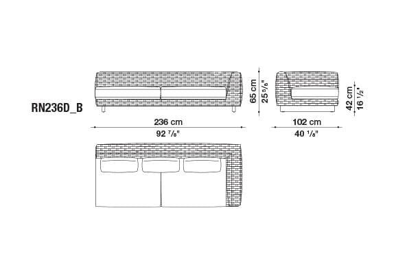 Ray Outdoor Natural Sofa | B&B Italia | JANGEORGe Interior Design