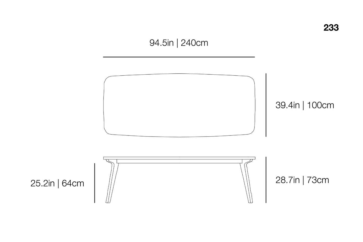 Brick 233 Dining Table | Gervasoni | JANGEORGe Interior Design