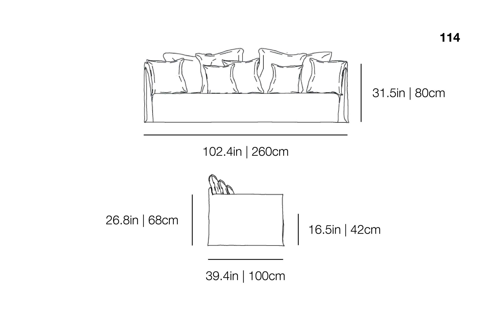 Ghost 114 Sofa | Gervasoni | JANGEORGe Interior Design