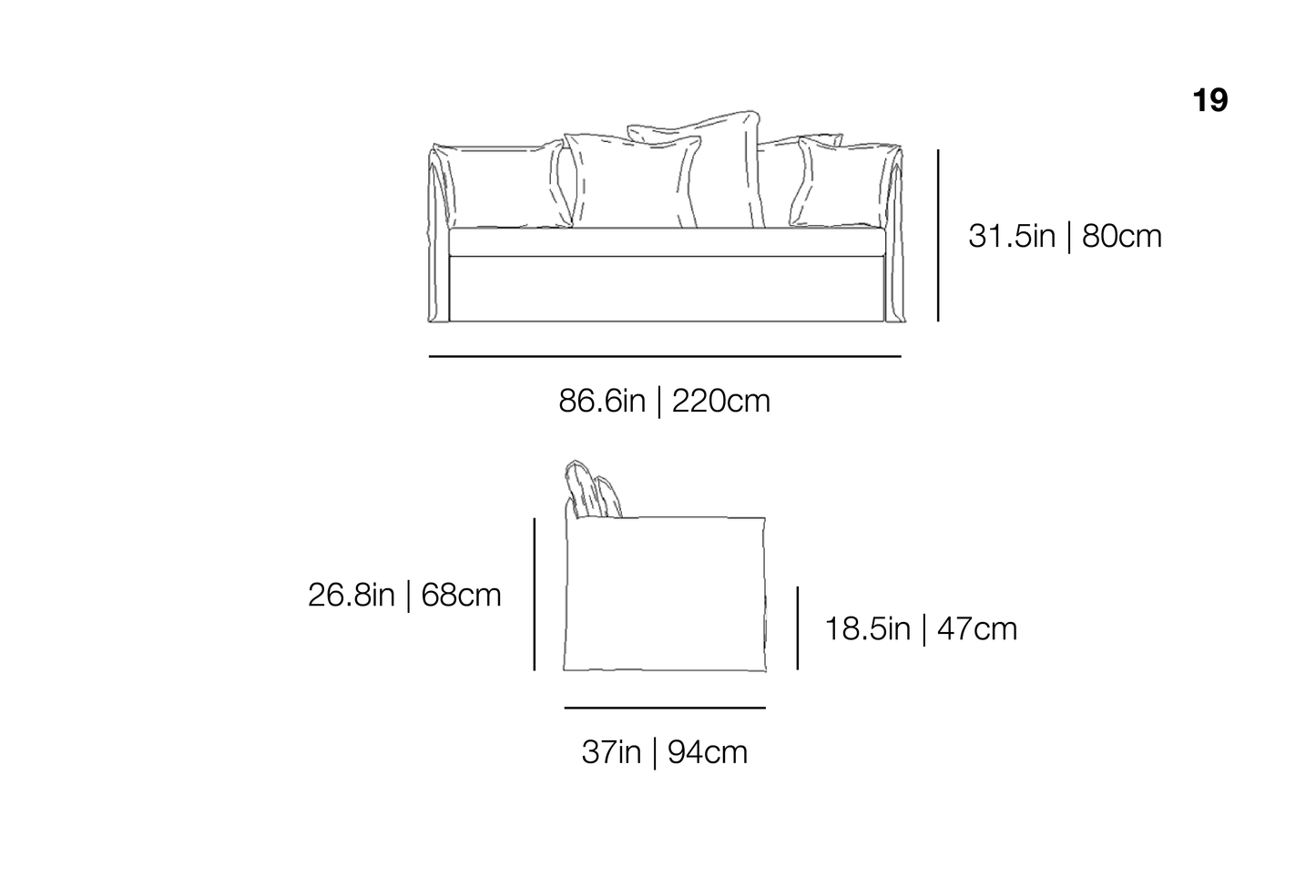 Ghost 19 Sofa/Trundle Bed | Gervasoni | JANGEORGe Interior Design