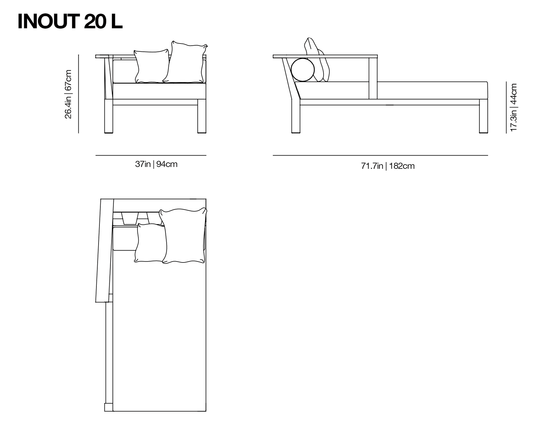 InOut 20 L/R Daybed | Gervasoni | JANGEORGe Interior Design