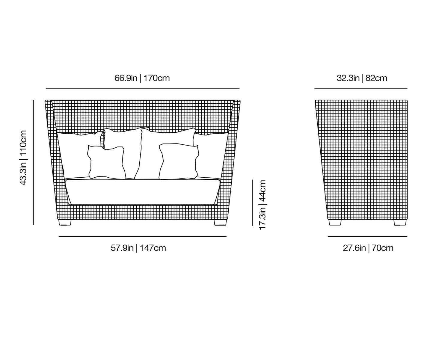 InOut 502 High Back Loveseat | Gervasoni | JANGEORGe Interior Design