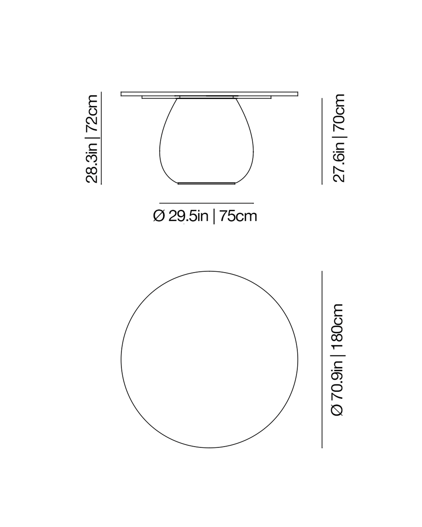 InOut 836 Round Table | Gervasoni | JANGEORGe Interior Design