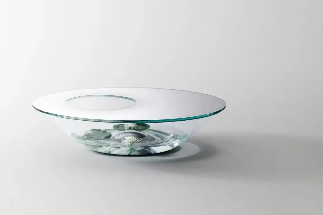 Nacre Low Glass Table FLOOR MODEL SAG HARBOR - JANGEORGe Interiors & Furniture