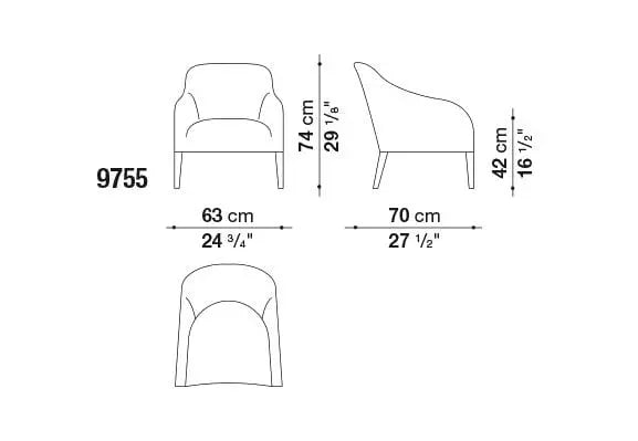 Agathos Armchair | Maxalto | JANGEORGe Interior Design