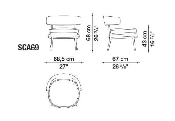 Caratos Armchair | Maxalto | JANGEORGe Interior Design