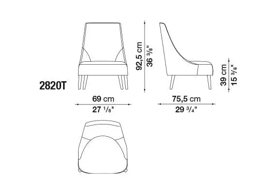 Febo Armchair | Maxalto | JANGEORGe Interior Design