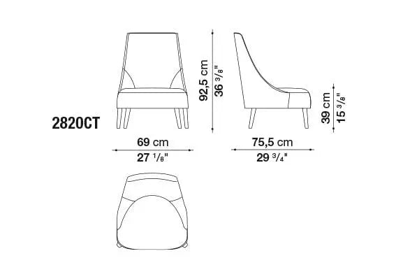 Febo Armchair | Maxalto | JANGEORGe Interior Design