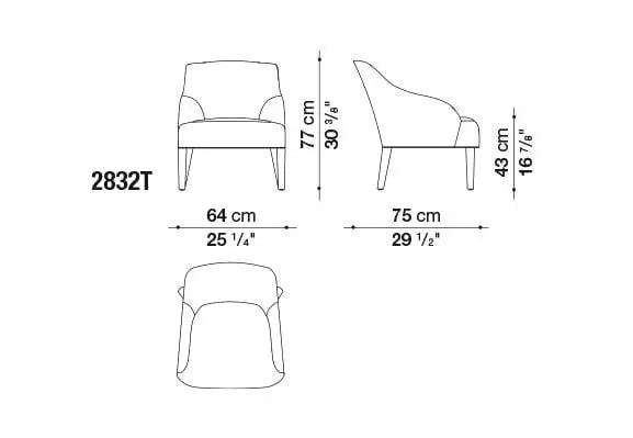 Febo Armchair | Maxalto | JANGEORGe Interior Design