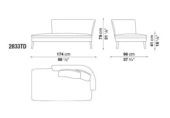 Febo Chaise Longue | Maxalto | JANGEORGe Interior Design