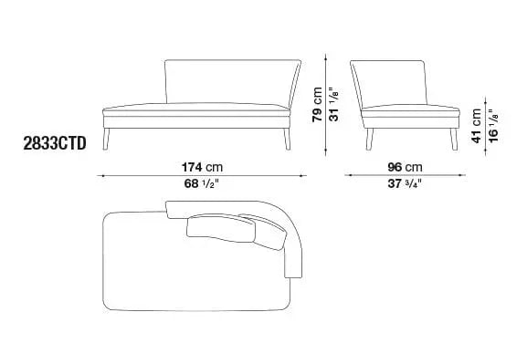 Febo Chaise Longue | Maxalto | JANGEORGe Interior Design