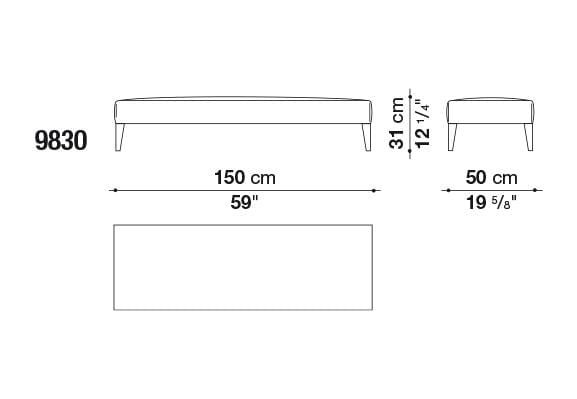 Filemone Bench | Maxalto | JANGEORGe Interior Design