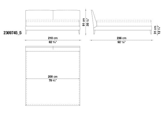 Selene Bed | Maxalto | JANGEORGe Interior Design