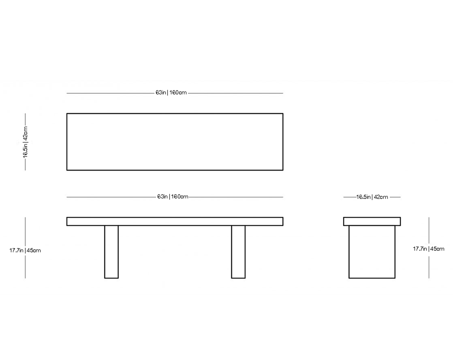 Tommaso Outdoor Bench and Table | Zeus | JANGEORGe Interior Design