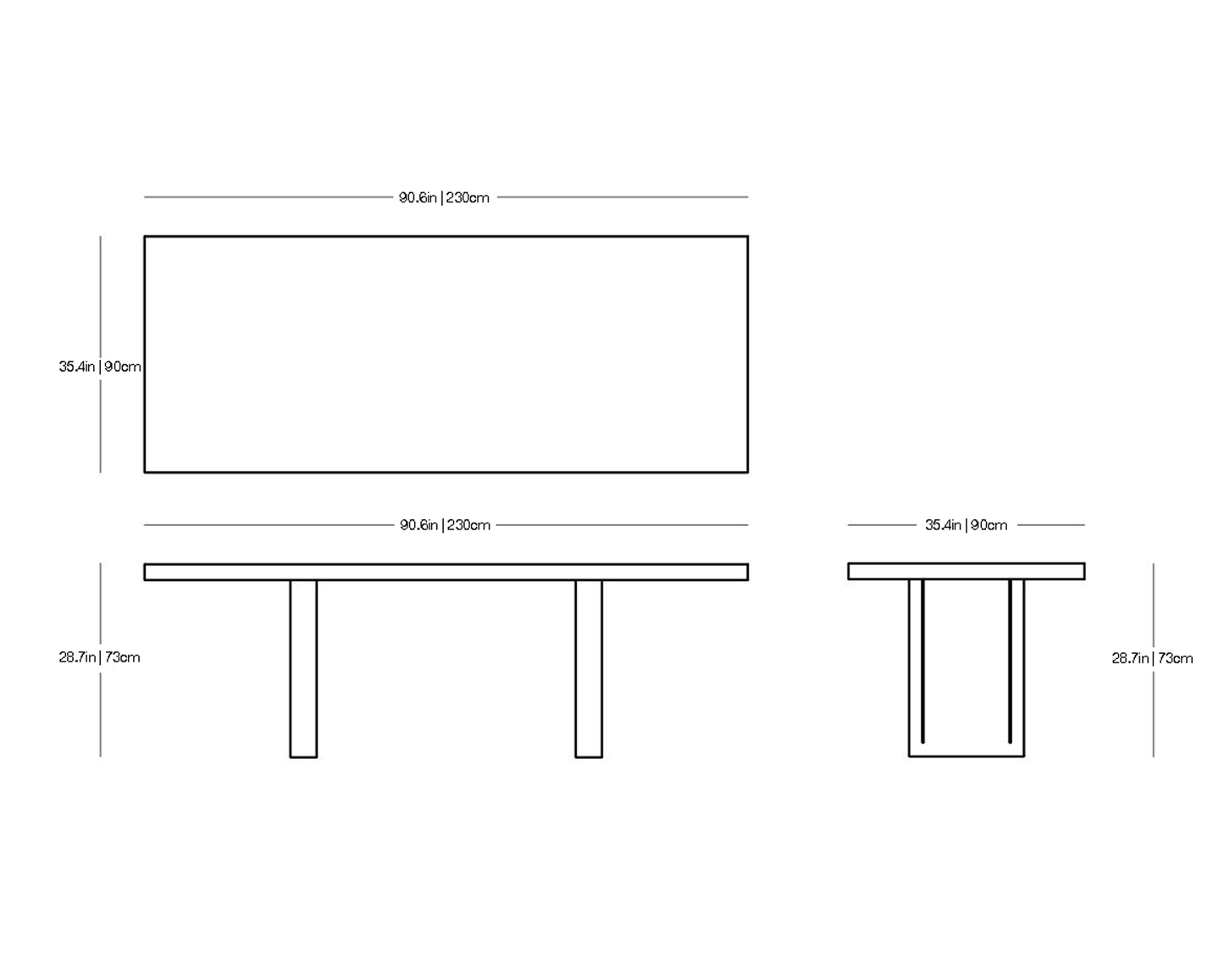 Tommaso Outdoor Bench and Table | Zeus | JANGEORGe Interior Design