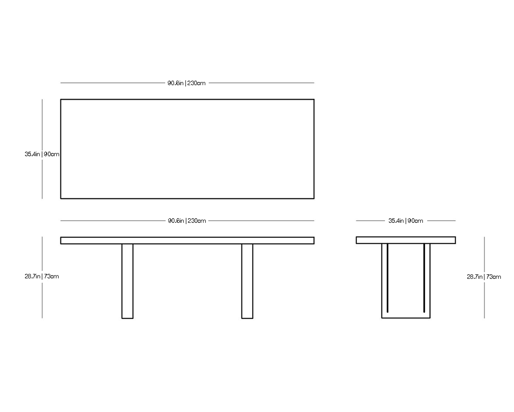 Tommaso Outdoor Bench and Table | Zeus | JANGEORGe Interior Design