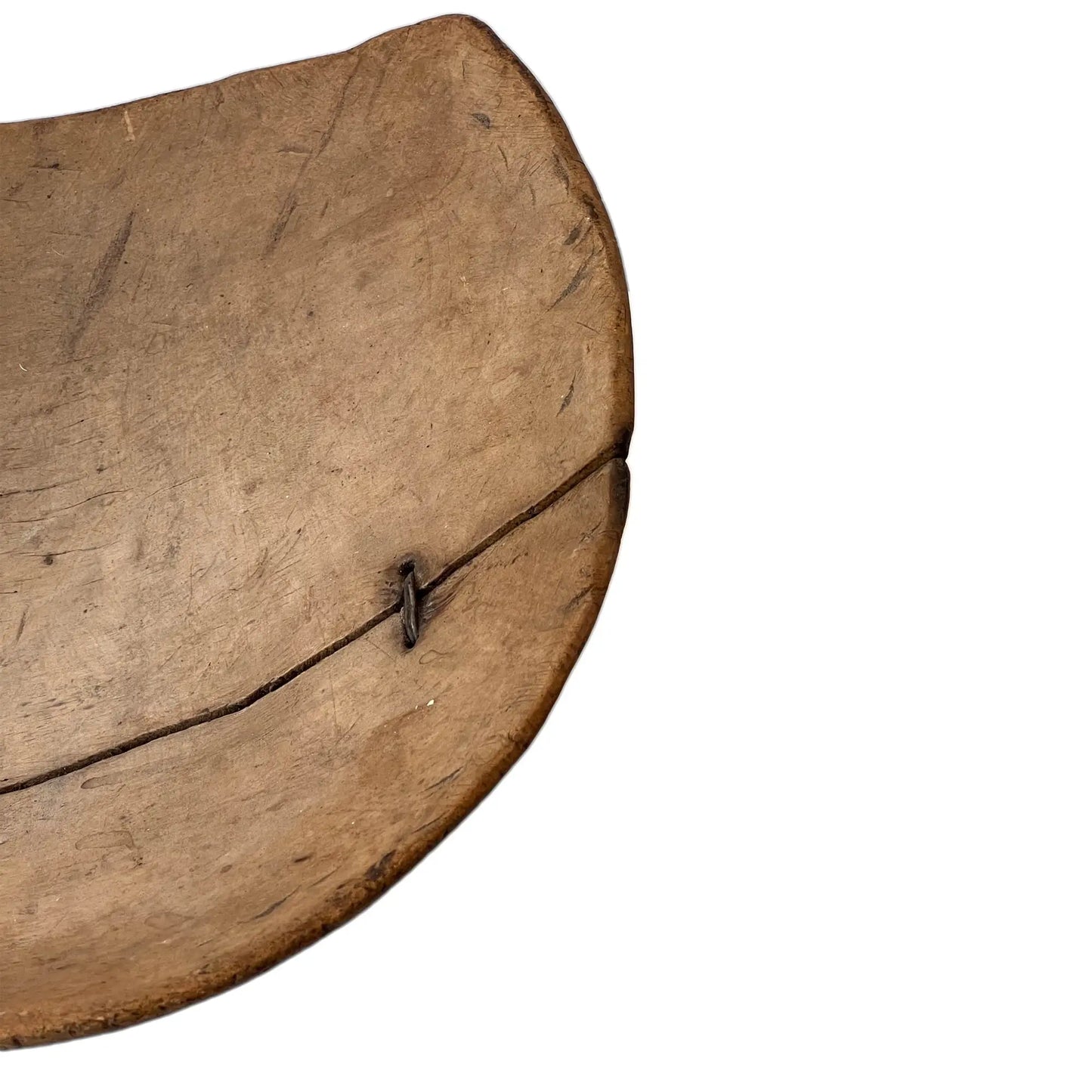 Antique Wooden Bowl with Metal Wire Details - JANGEORGe Interiors & Furniture