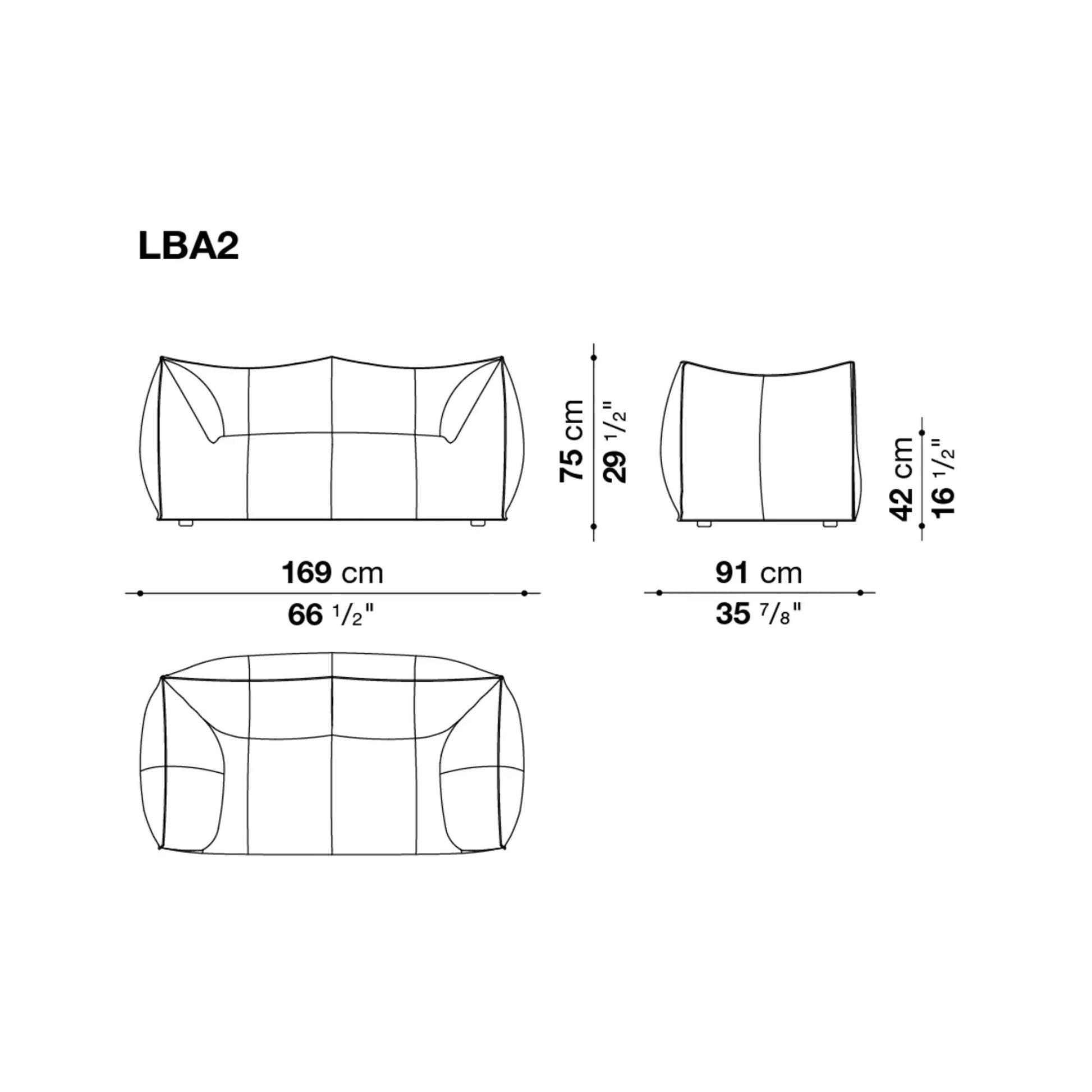 Bibambola - Sofa 169cm (LBA2) - JANGEORGe Interiors & Furniture