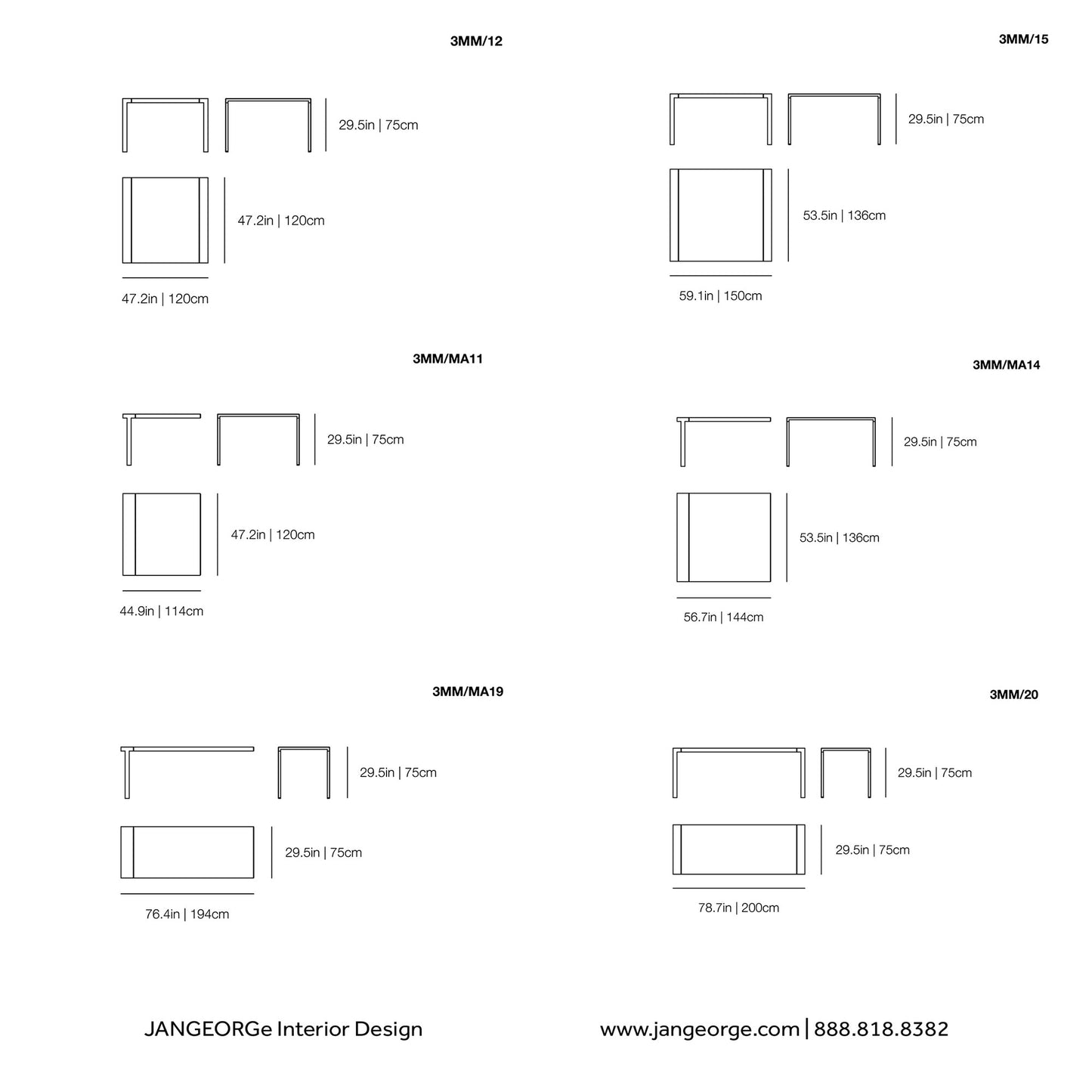 JANGEORGe Interiors & Furniture 3Millimetri Dining Table