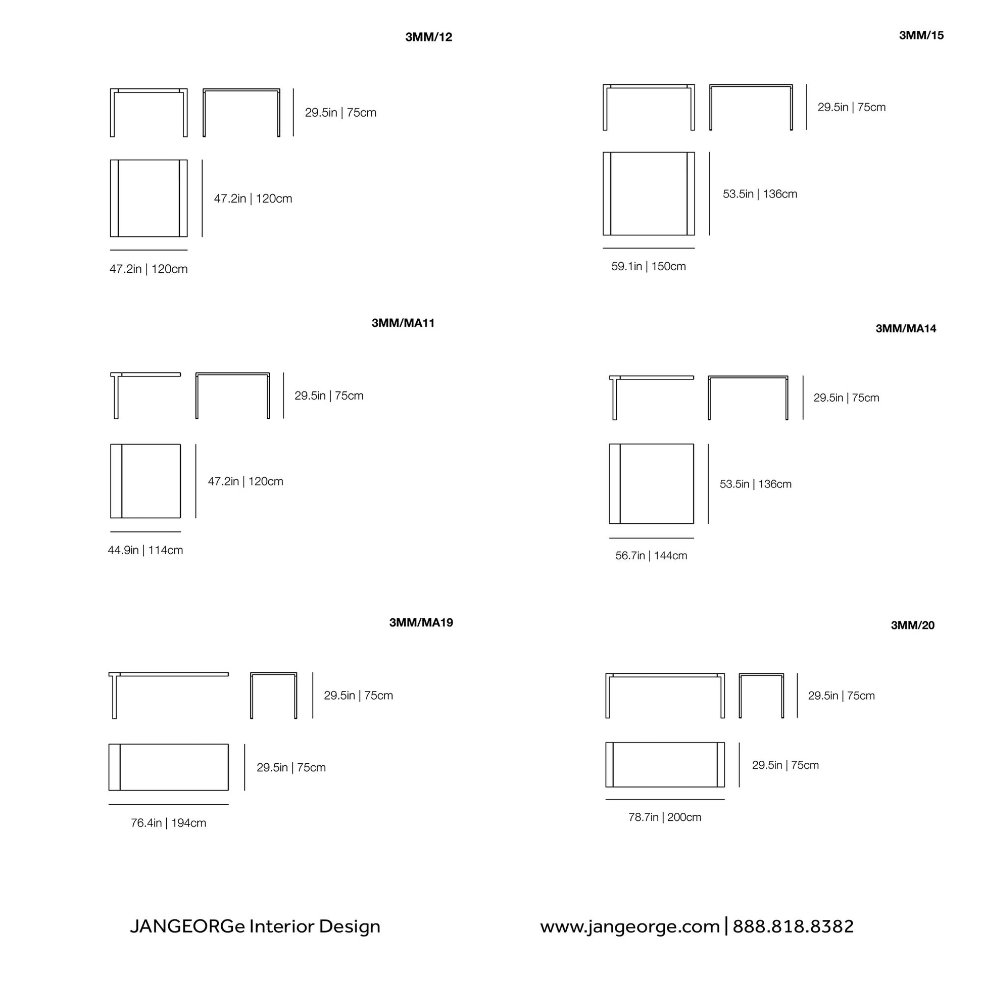 JANGEORGe Interiors & Furniture 3Millimetri Dining Table