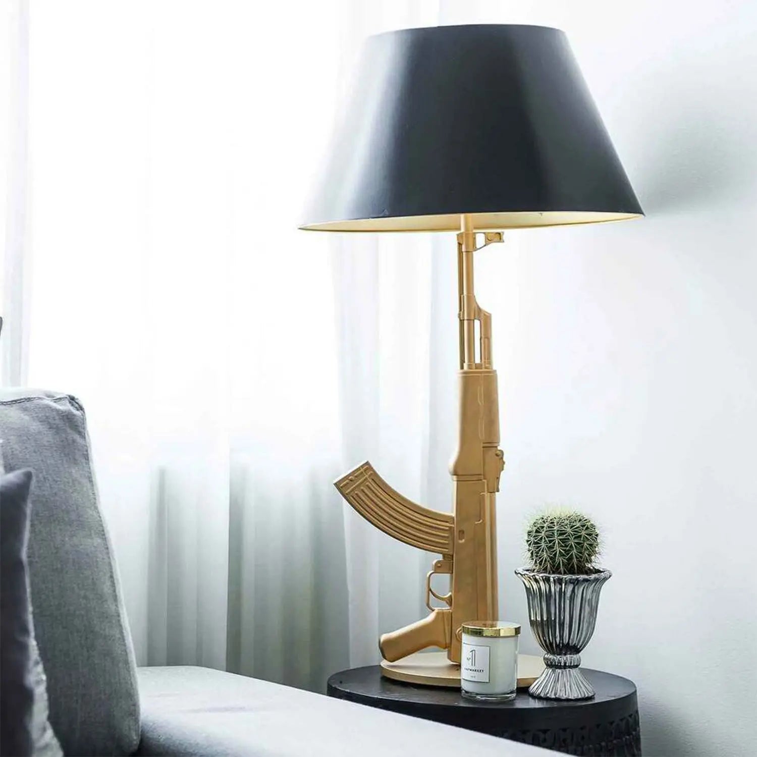 Gun bedside lamp sales